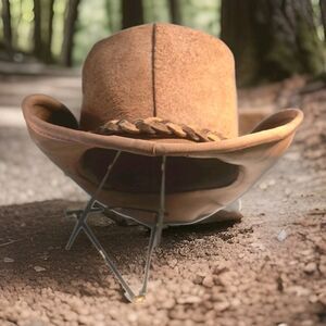 Vintage Skullys Henschell Weathered Suede Hippie Boho Outback Hat USA Large